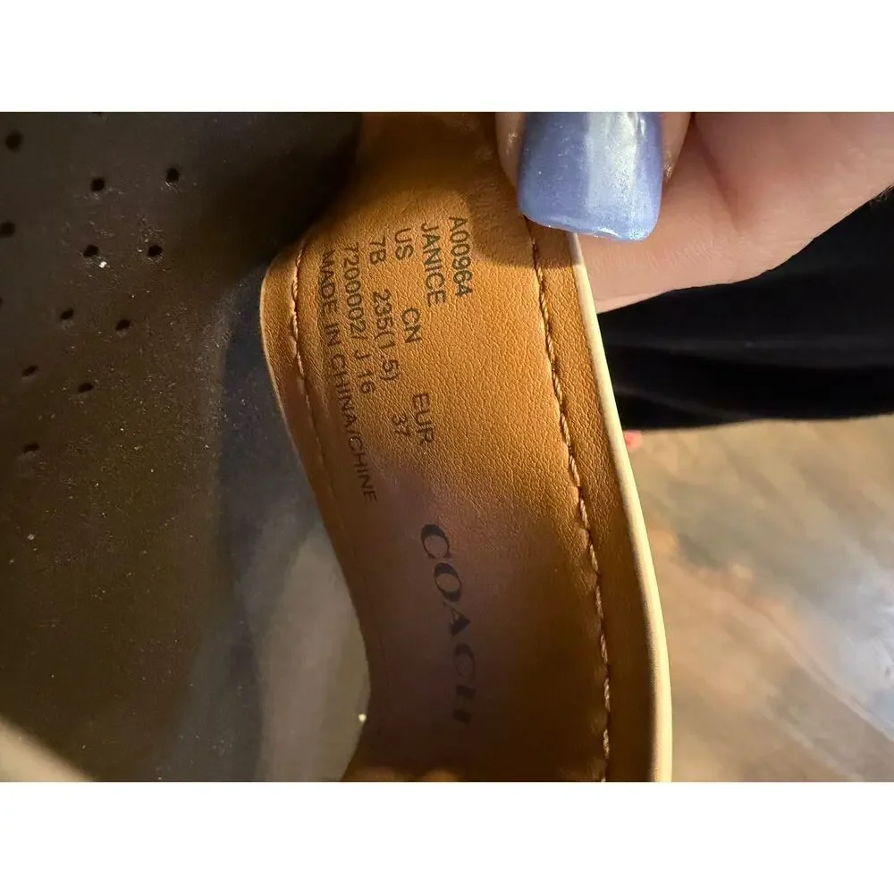 Coach Signature C Platform Thong Sandal Flip Flops